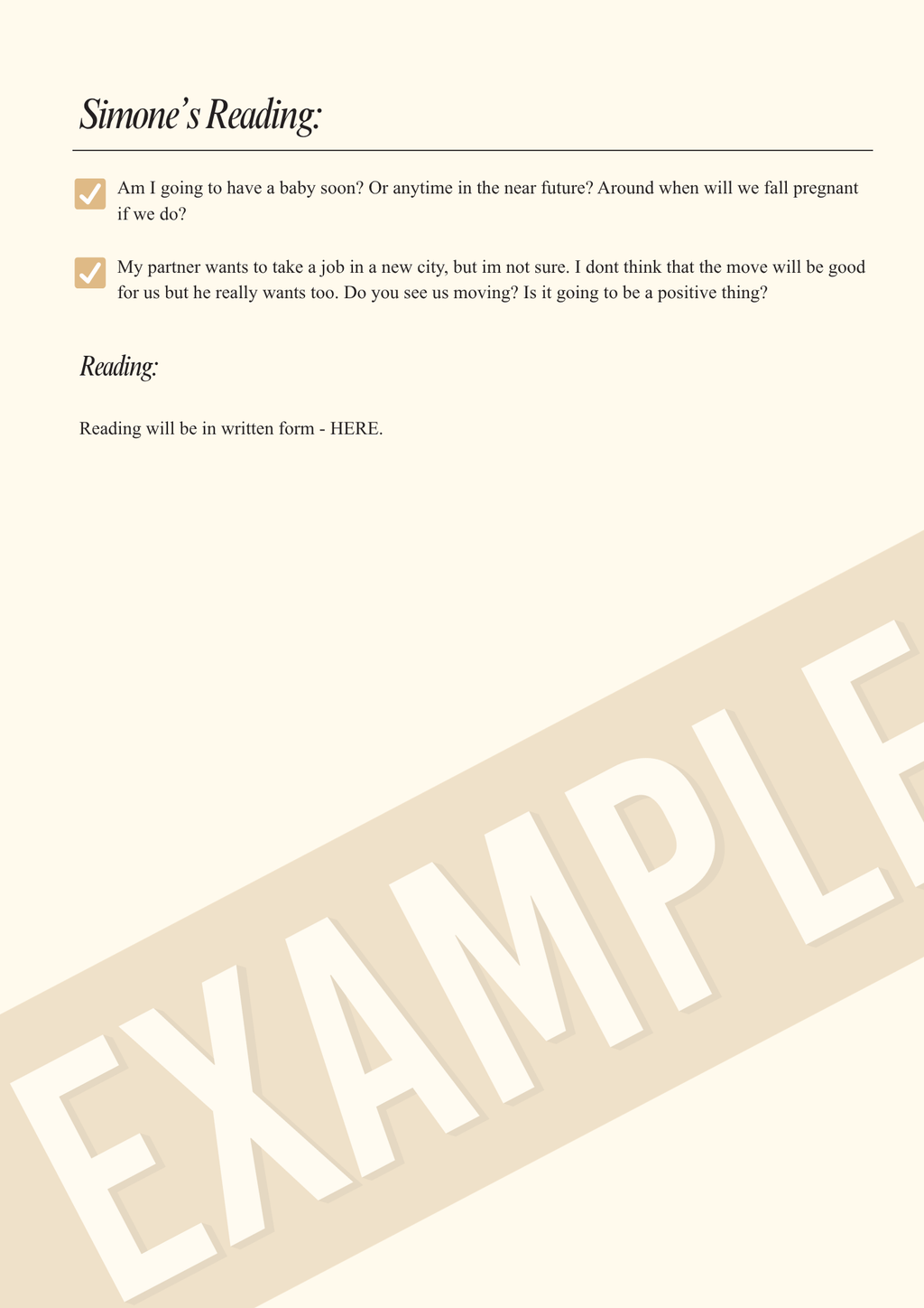 Personal 1:1 Psychic Reading